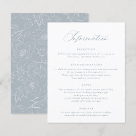 Invitación Información de Boda de guiones de caligrafía elega