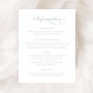 Invitación Información de Boda de ornamentos de guiones de ca