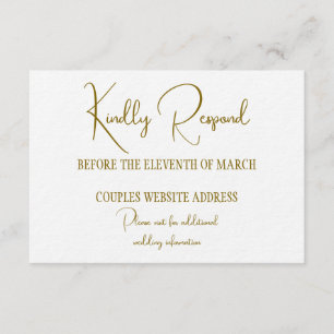 Invitación Información de Boda Formal de Gala de Traje Negro
