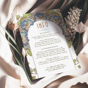 Invitación Información de Boda Petunia Arte Nouveau Antiguo M