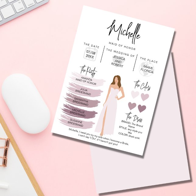 Invitación Información de la dama de honor Información de la  (Subido por el creador)