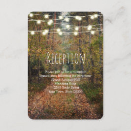 Invitación Información de la recepción de boda en el camino d