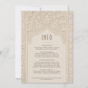 Invitación Información de Motivos Islámicos para Boda con Dis