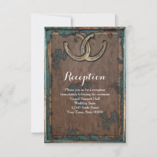 Invitación Información de Recepción de Boda con Herradura Rús