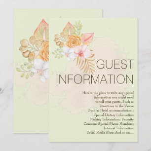 Invitación Información del Boda especial de Boho floral geomé