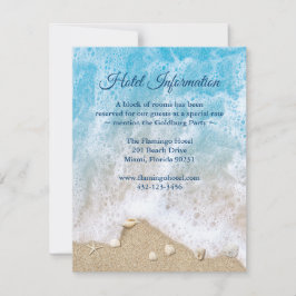 Invitación Información del Hotel Blue Beach Waves Bat Mitzvah