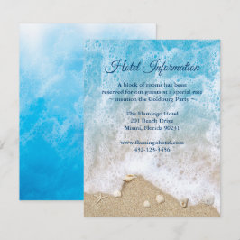 Invitación Información del Hotel Blue Beach Waves Bat Mitzvah