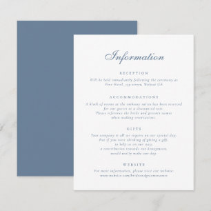 Invitación Información elegante del Boda Floral Vintage Class