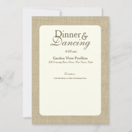 Invitación Información elegante sobre la boda en el país