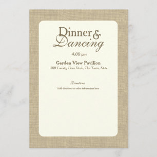 Invitación Información elegante sobre la boda en el país