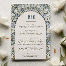 Invitación Información sobre Bodas Art Nouveau Insertar cosec