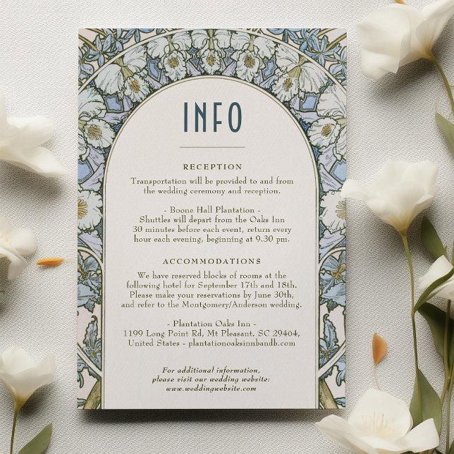 Invitación Información sobre Bodas Art Nouveau Insertar cosec (Subido por el creador)