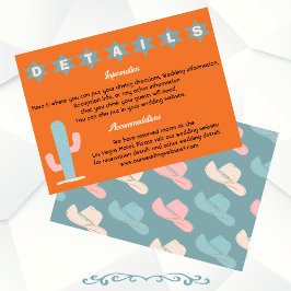 Invitación Información sobre detalles occidentales de Cowboy