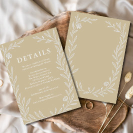 Invitación Información sobre el Boda botánico