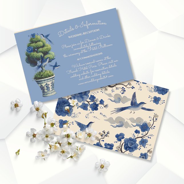 Invitación Información sobre el Boda de temas de aves de Chin (Subido por el creador)