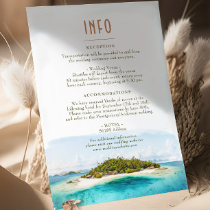 Invitación Información sobre el destino de la isla de Fiji In