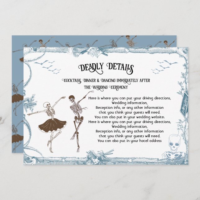 Invitación Información sobre el esqueleto gótico de Toile Hal (Anverso / Reverso)