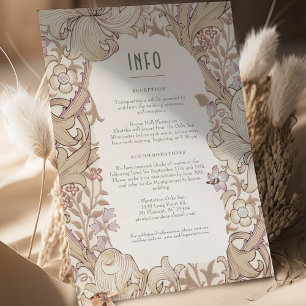 Invitación Información y detalles Boda Morris de Golden Lily