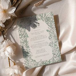 Invitación Información y detalles Boda Morris de Golden Lily