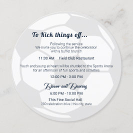 Invitación Información y detalles del Soccer Sport Bar Mitzva