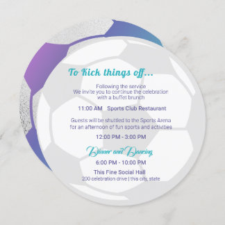 Invitación Información y detalles del Soccer Sport Bar Mitzva