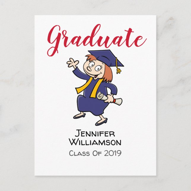 Invitación informal de Personalizado a la graduaci (Anverso)