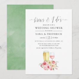 Invitación Infusiones florales de rosa y verde salvia antes d