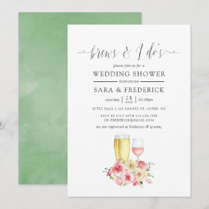 Invitación Infusiones florales de rosa y verde salvia antes d
