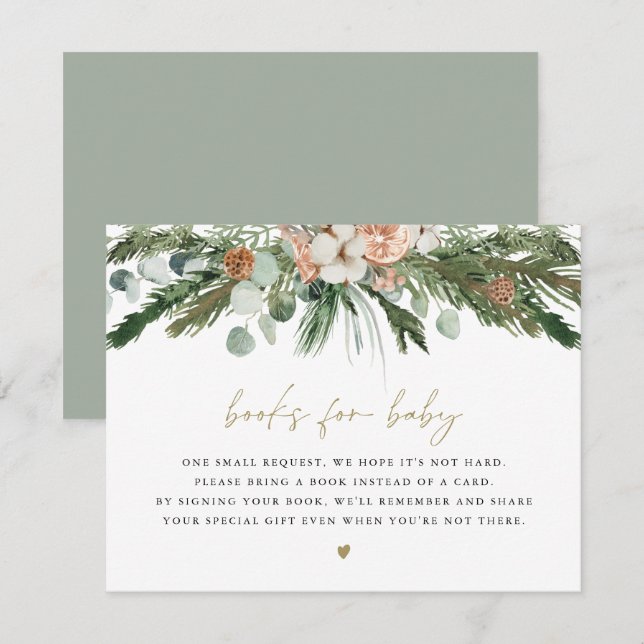 Invitación INGE Cosy Scandinaviary Books for Baby Card (Anverso / Reverso)