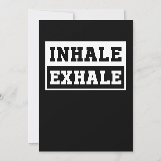 Invitación Inhale Yoga Exhale Nirvana Meditation Zen Asana Gi (Anverso)