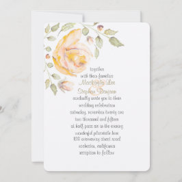 Invitación Iniciaciones románticas de Boda de acuarela floral