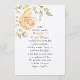 Invitación Iniciaciones románticas de Boda de acuarela floral