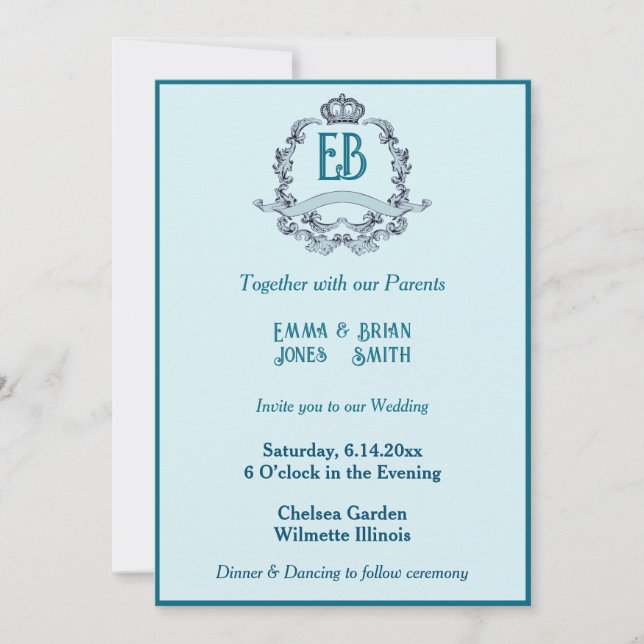 Invitación inicial del Escudo de la Corona (Anverso)
