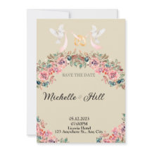 Iniciales de boda con monograma romántico