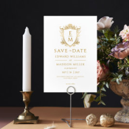 Invitación Iniciales de matrimonio personalizado Escudo Boda 