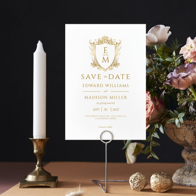 Invitación Iniciales de matrimonio personalizado Escudo Boda  (Subido por el creador)