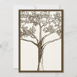 Invitación Iniciales románticas de árbol de amor en Boda tron