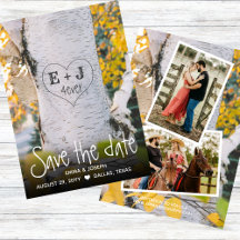 Iniciales Rústicas 4ever Heart Carved Tree Boda