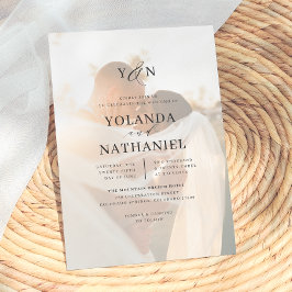 Invitación Iniciales simples Boda de fotografía de caligrafía