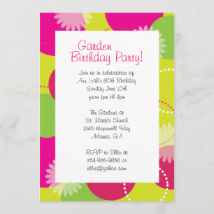 Invitación Iniciativa de flores de jardín