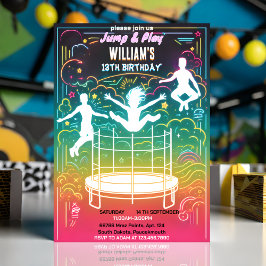 Invitación inicio niños niños niños chic trampoline Park 13 c