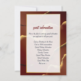 Invitación Inky Earthtone Red Abstract Sorprendente Fab Boda