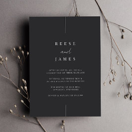 Invitación Inline | Boda mínimo moderno