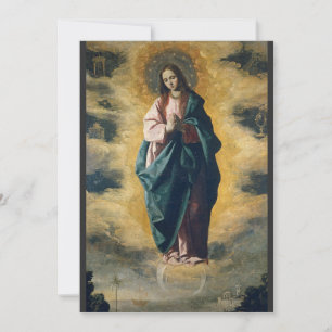 Invitación Inmaculada concepción de Zurbarán