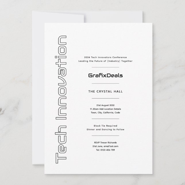 Invitación Innovación tecnológica Eventos empresariales moder (Anverso)