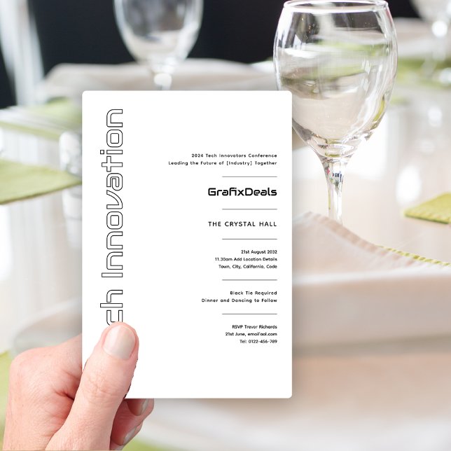 Invitación Innovación tecnológica Eventos empresariales moder (Subido por el creador)