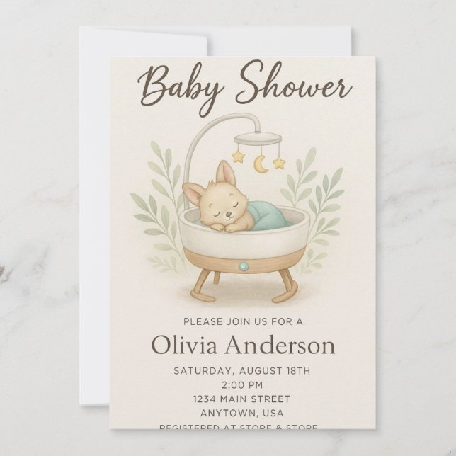 Invitación Innovaciones para el bebé (Anverso)