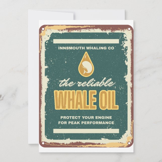 Invitación Innsmouth Whale Oil Lovecraft (Anverso)