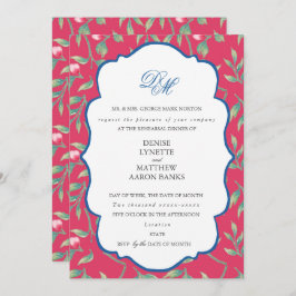 Invitación Innuendo cena de ensayo rosa