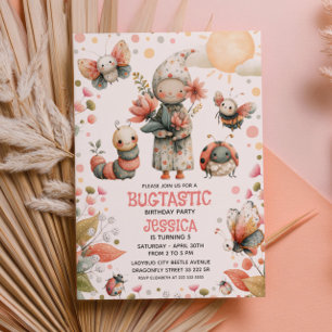 Invitación Insectos extravagantes naturaleza BÚGTÁSTICA cumpl